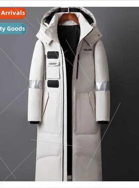 Down jacket men medium-length 2021 new tide fall winter jack