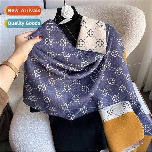French imation cashmere scarf female fall winter in Europe U