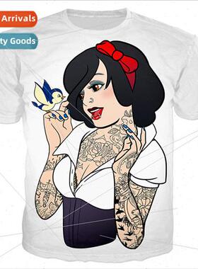 Princess Punk T-shirt Summer Setwear Unisex T-shirts 3d Prin