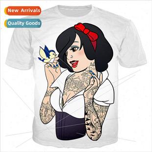 Princess Punk T-shirt Summer Setwear Unisex T-shirts 3d Prin