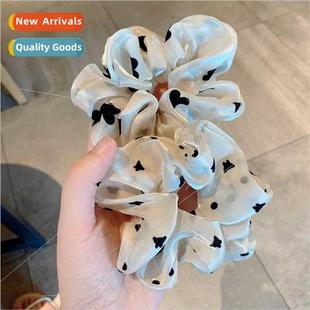 French organza large intestine hair band ins Korean simulati