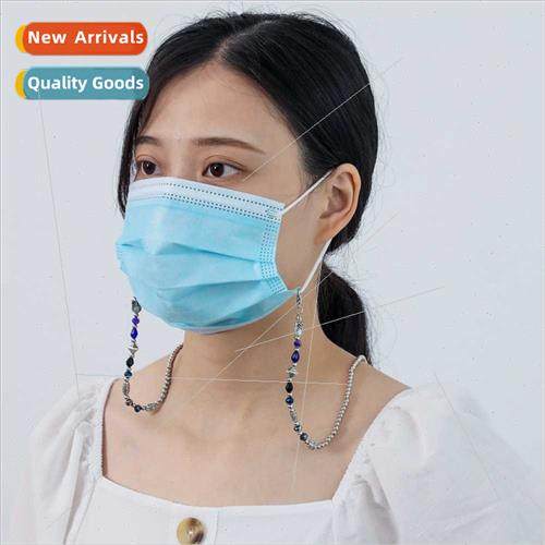 Mask anti-lost lanyard fashion round beads retro mix match c