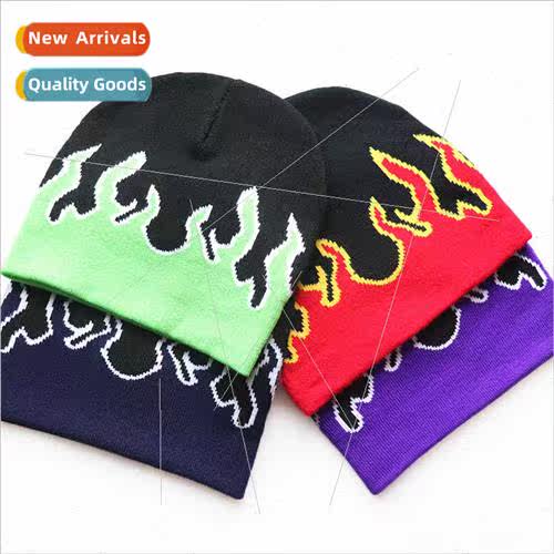 Flame pullover hat knted hat warm new men women nd outdoor w