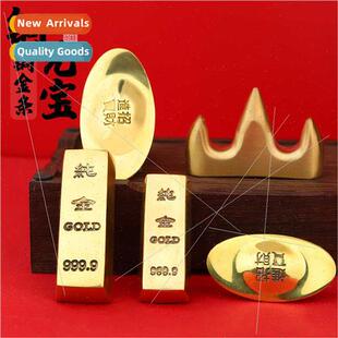 Copper imation gold bar ruler paperweight calligraphy copper