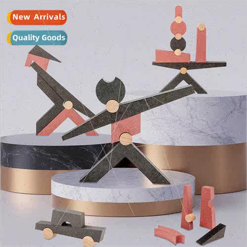 Wooden children balance pendulum building blocks kindergarte