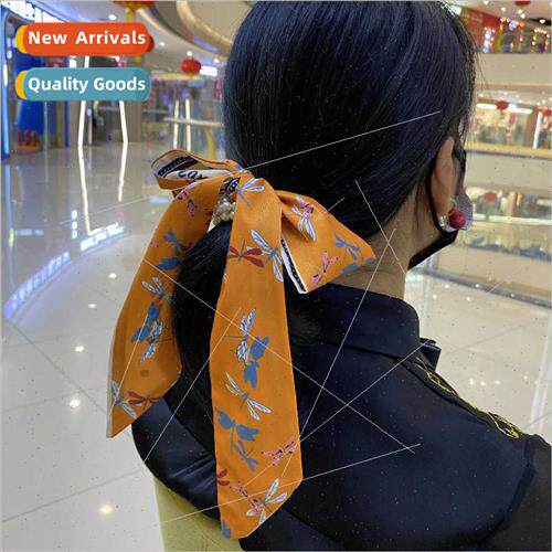 Autumn new scarf hair ribbon bow women hair accessories long