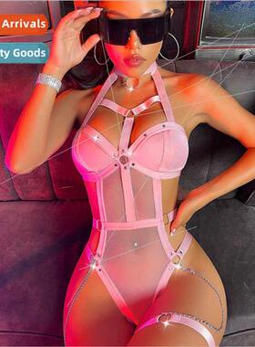 New black mesh metal chain wh molded onePCS sexy erotic ling