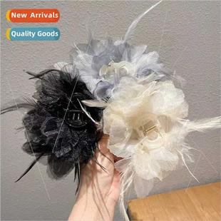 large clips shark clip grab head back female hair Feather