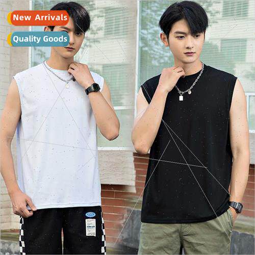 Summer new teenage undershirt simple breathable loose round