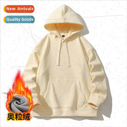Ollie fleece hooded sweater men 2023 fall winter new thicken