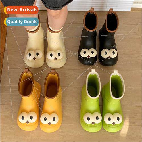 Fashion water shoes ugly cute big eyelets mid-calf rain boot