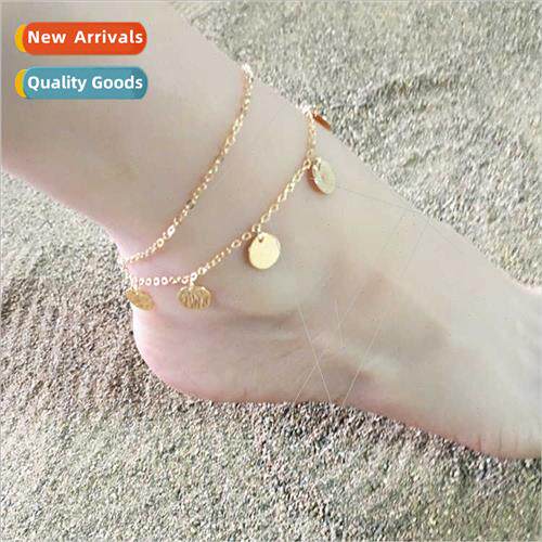 Europe women ankle alloy accessories Multi-layer chain round
