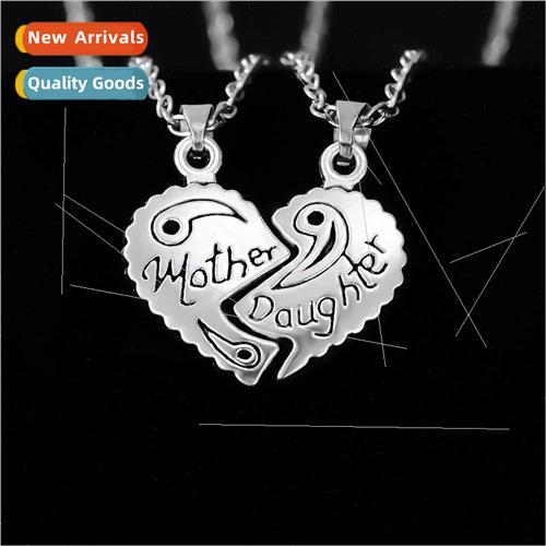 Love patchwork metal mother day necklace 2022 new alloy peac
