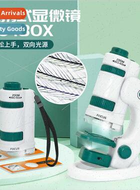 Children optical portable microscope kindergarten boys girls