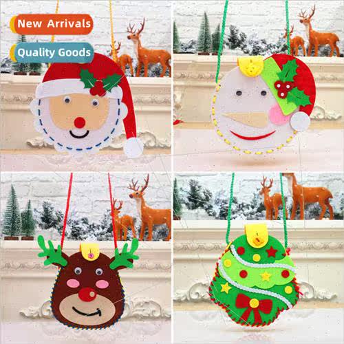 Christmas handheld DIY gift bag Children handmade puzzle gif