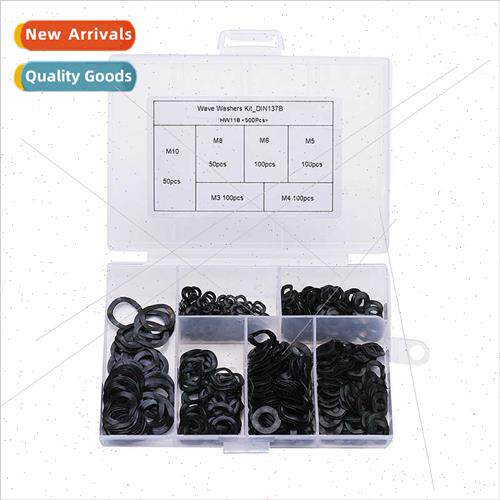 500PCS Blackened Wave Washer Wave Pad Triple Wave Spring Ret