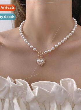 Koreapearl love necklace female summer new tide niche smiley