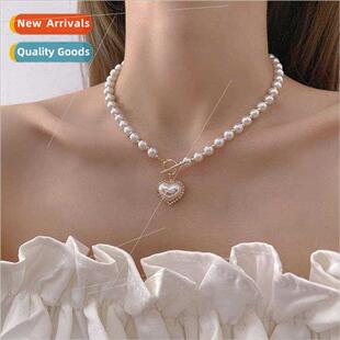 female summer new Koreapearl niche necklace tide smiley love