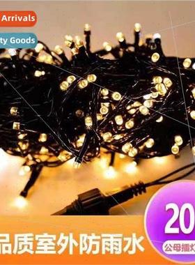 Black wire LED string lights flash can male female connectio