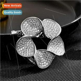 coat around buckle scarf brooch flower wind cold wrap INS