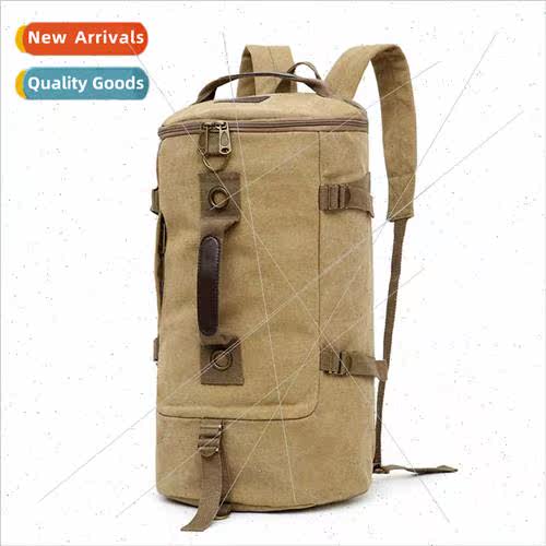 Retro canvas backpack female fashion nd shoulder bag men sec