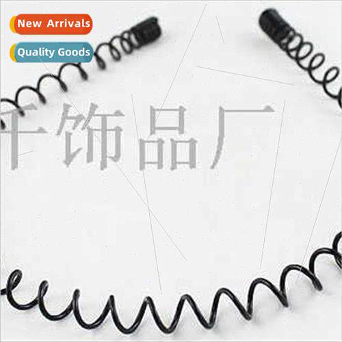 Classic black iron hair bands Korea men women universal stee