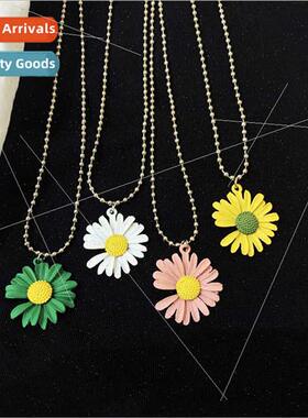 Small daisy sunflower girlfriends necklace female students K