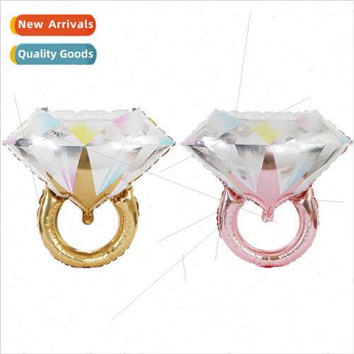 Colorful Diamond Ring Aluminum Film Balloon Wedding Wedding