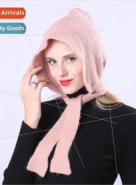 Autumn winter female knted wolf grandmother retro wool wool