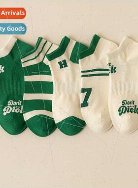 Spring summer boat socks women cotton socks simple striped g