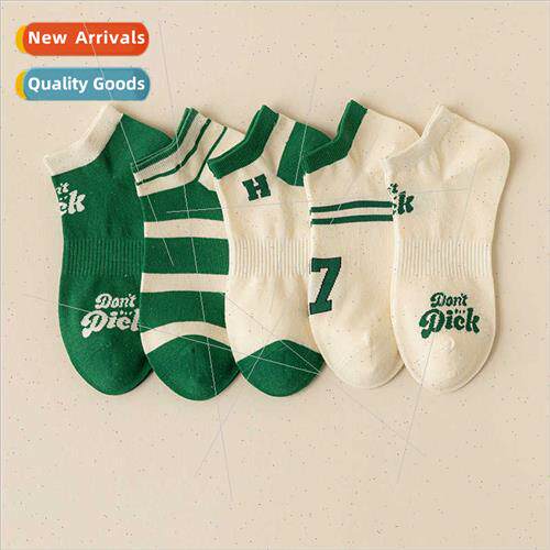 Spring summer boat socks women cotton socks simple striped g