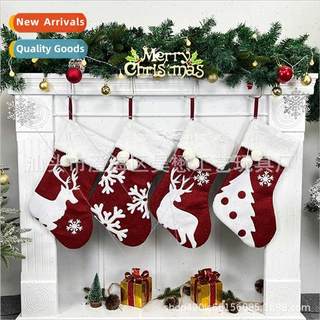 2022 New Christmas Hanging Elk Christmas Stocking  Bag Chris