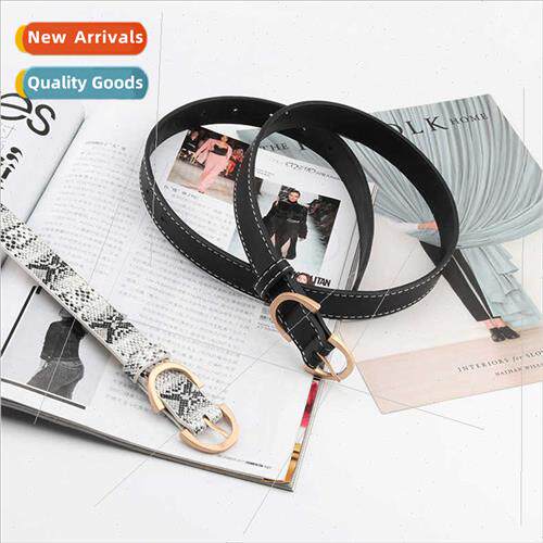 Retro new pin buckle snakeskin pattern belt fashion buckle h