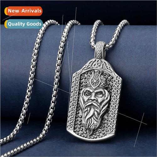 Nordic Mythological Odinavia Viking Amulet Necklace Men Euro