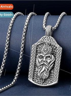 Nordic Mythological Odinavia Viking Amulet Necklace Men Euro