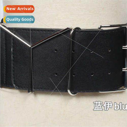 Personalized Y buckle black PU wide belt belt decorative bel