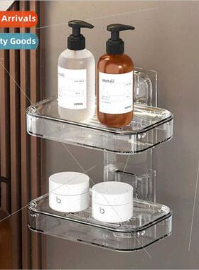 Soap box suction cup wall-mounted hole-free draining bathroo