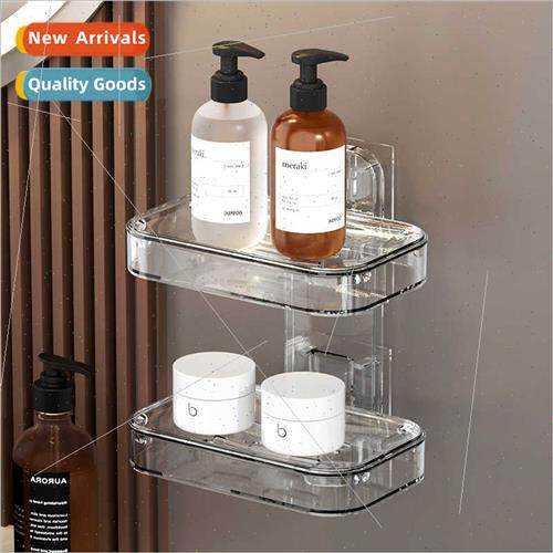 Soap box suction cup wall-mounted hole-free draining bathroo