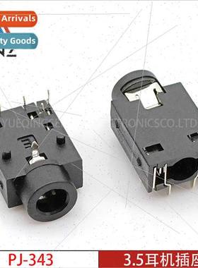 3.5mm headphone socket PJ-343 6-pin plug-in horizontal all-p