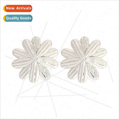 ZA light luxury design alloy flower earrings simple retro go