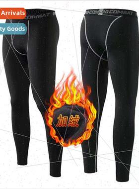 Autumn winter padded paragraph sports leggings men warm bask