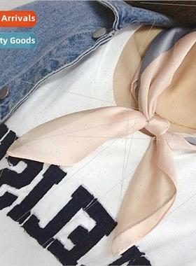 2019 new tie bag small square scarf silk scarf simulation si