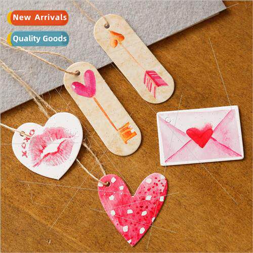 Vintage Valentine Day Printed Kraft Hang Tag Card Wedding Pa