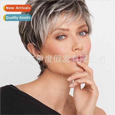 Europe Fashion Women Black o Short  Bobble Head Cover Chemic