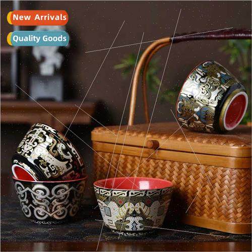 Ceramic gold silver wrong tasting tea cup home hospaly perso