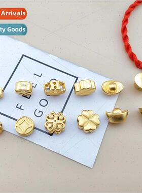 Copper plated sgold clover lotus money diy pendant lu lutong