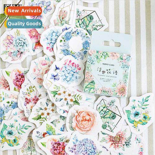 Floating Flower Stickers Handbook Stickers Shaped Seal Stick
