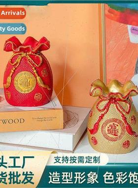 Creative lucky bag living room entryway money bag resin home