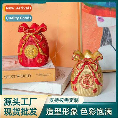 Creative lucky bag living room entryway money bag resin home