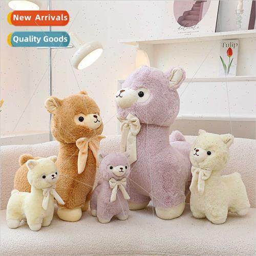 Cream alpaca plush toys cute sheep doll creative alpaca toy